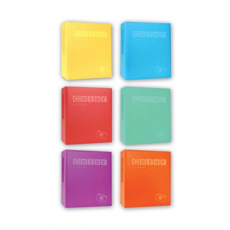 Album Fotografico Salvaspazio A Tasche 10x15 Cm - Copertina Rigida, 80 Foto (2 Per Pagina), Pagine Nere, Grafica Variabile