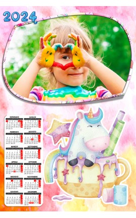 Calendario Unicorno Rosa