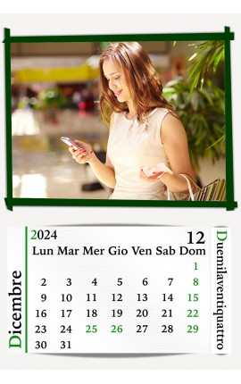 Calendario Cornice Verde