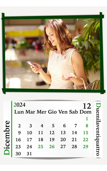 Calendario Cornice Verde