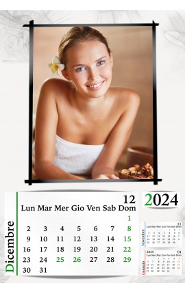 Calendario Vertical Black Frame
