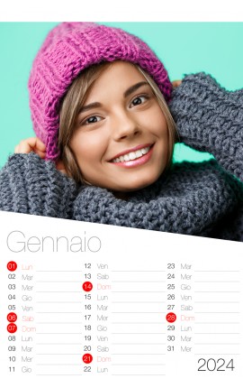 Calendario Foglie Rettangolo