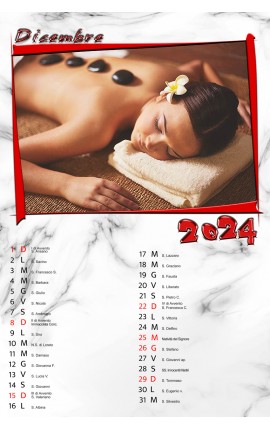 Calendario Horizontal Red Frame