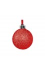 Palla Natale Rossa con glitter da personalizzare