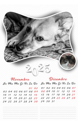 Calendario Cane orizzontale