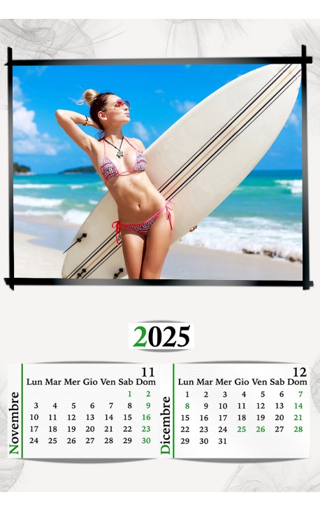 Calendario Surf Orizzontale