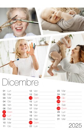 Calendario Foglie Tondo