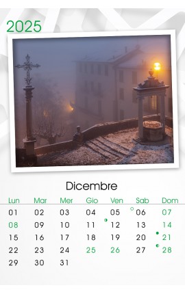 Calendario note foto orizzontale