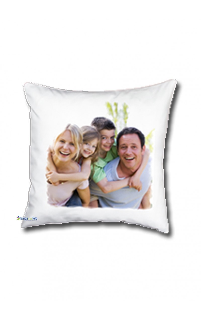 Cuscino bianco personalizzato con foto - Giacomello Group