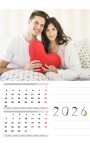 Calendario cornice rossa con note