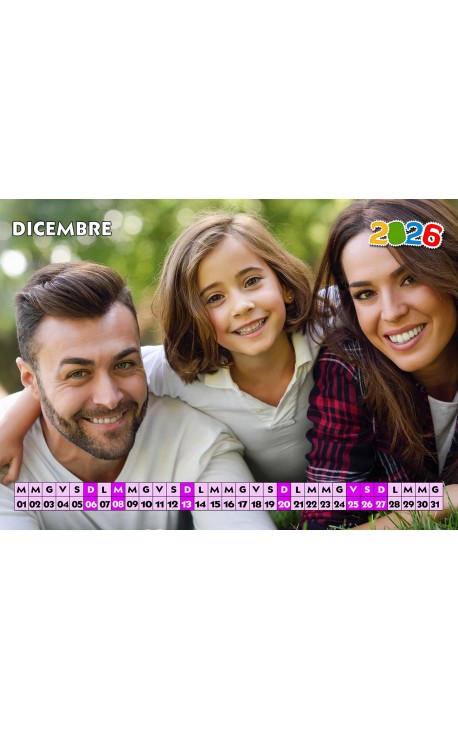 Calendario Multicolor 12 pagine