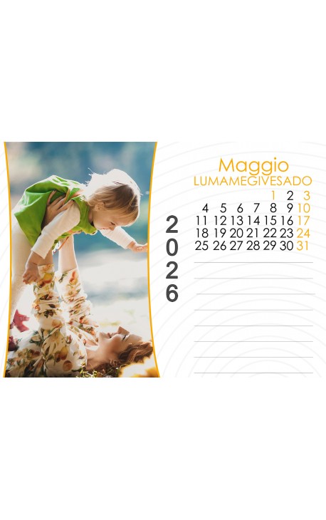 Calendario foto verticale con note