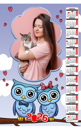 Calendario Gufi Innamorati