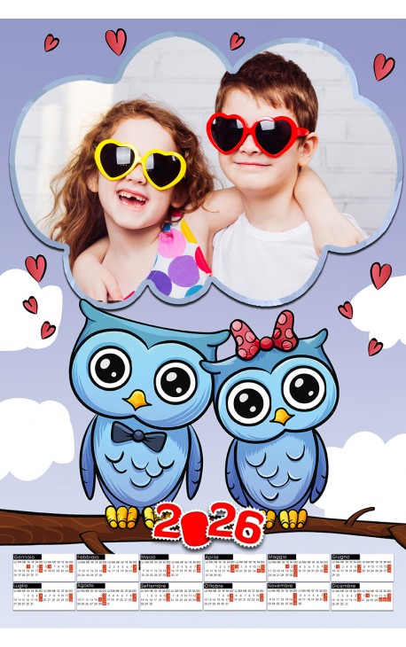 Calendario Gufi Innamorati