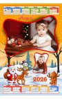 Calendario Babbo Natale e le Renne