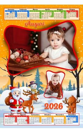 Calendario Babbo Natale e le Renne