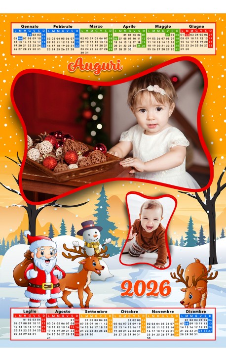 Calendario Babbo Natale e le Renne