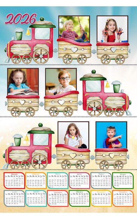 Calendario Trenino con foto