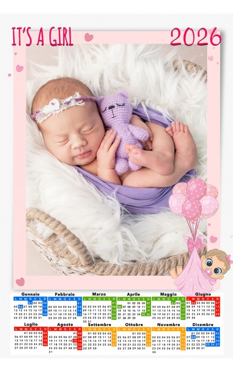 Calendario It's a Girl