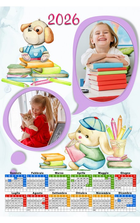 Calendario Colore Foto Verticale