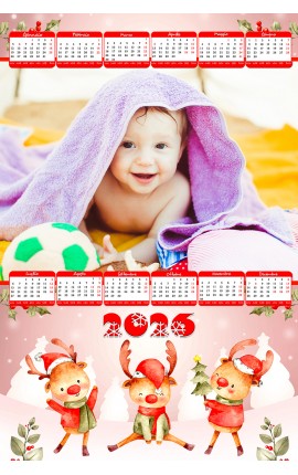 Calendario Albero di Natale Rosso