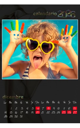 Calendario Nero Orizzontale