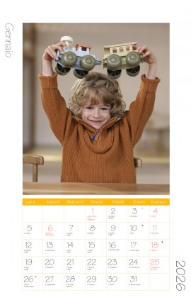 Calendario Vertical Yellow Frame