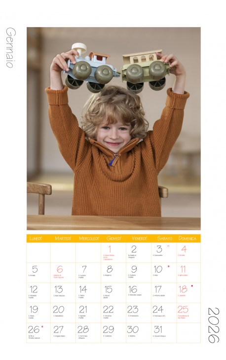 Calendario Vertical Black Frame